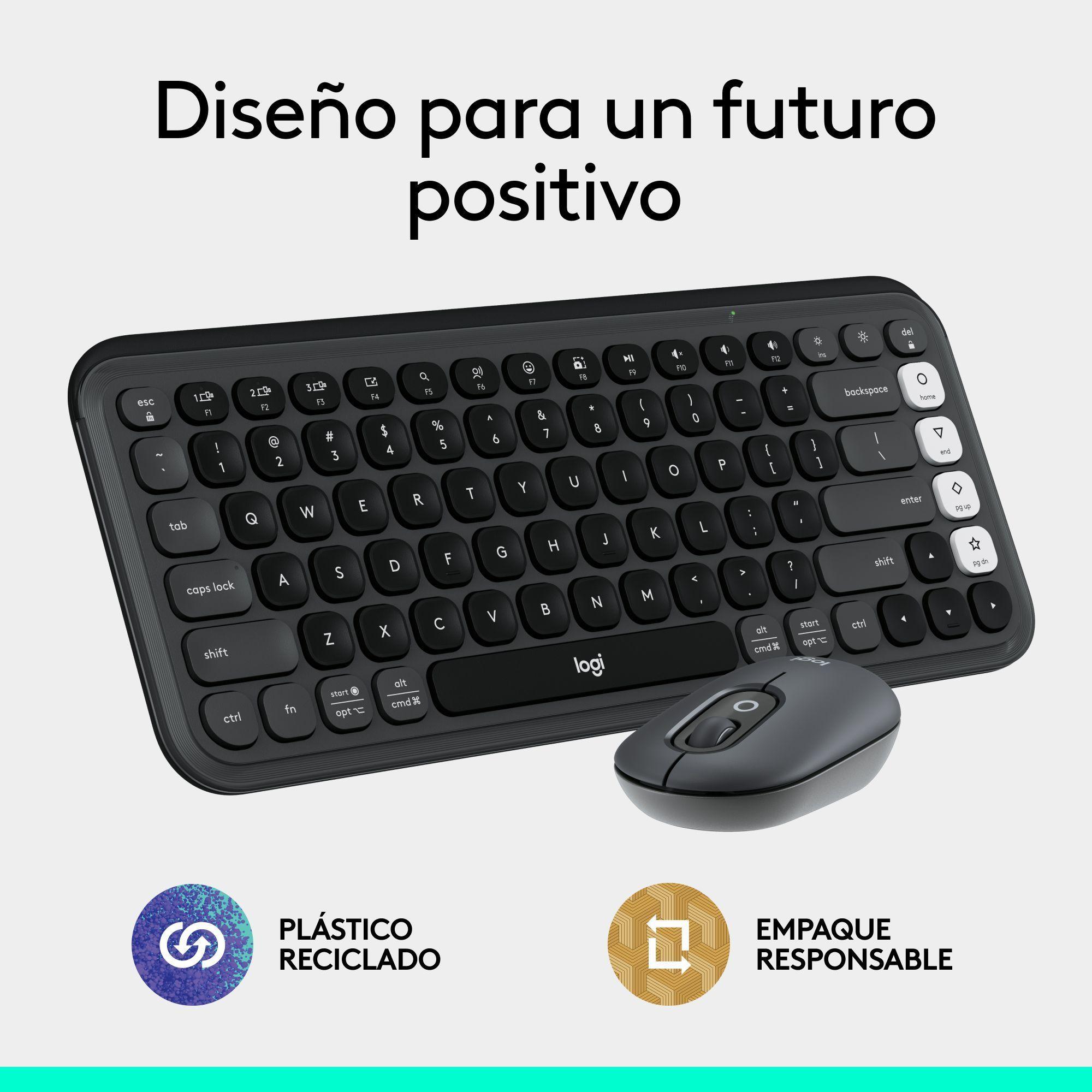 Kit Teclado Y Mouse Logitech Pop Icon Español Grafito-3