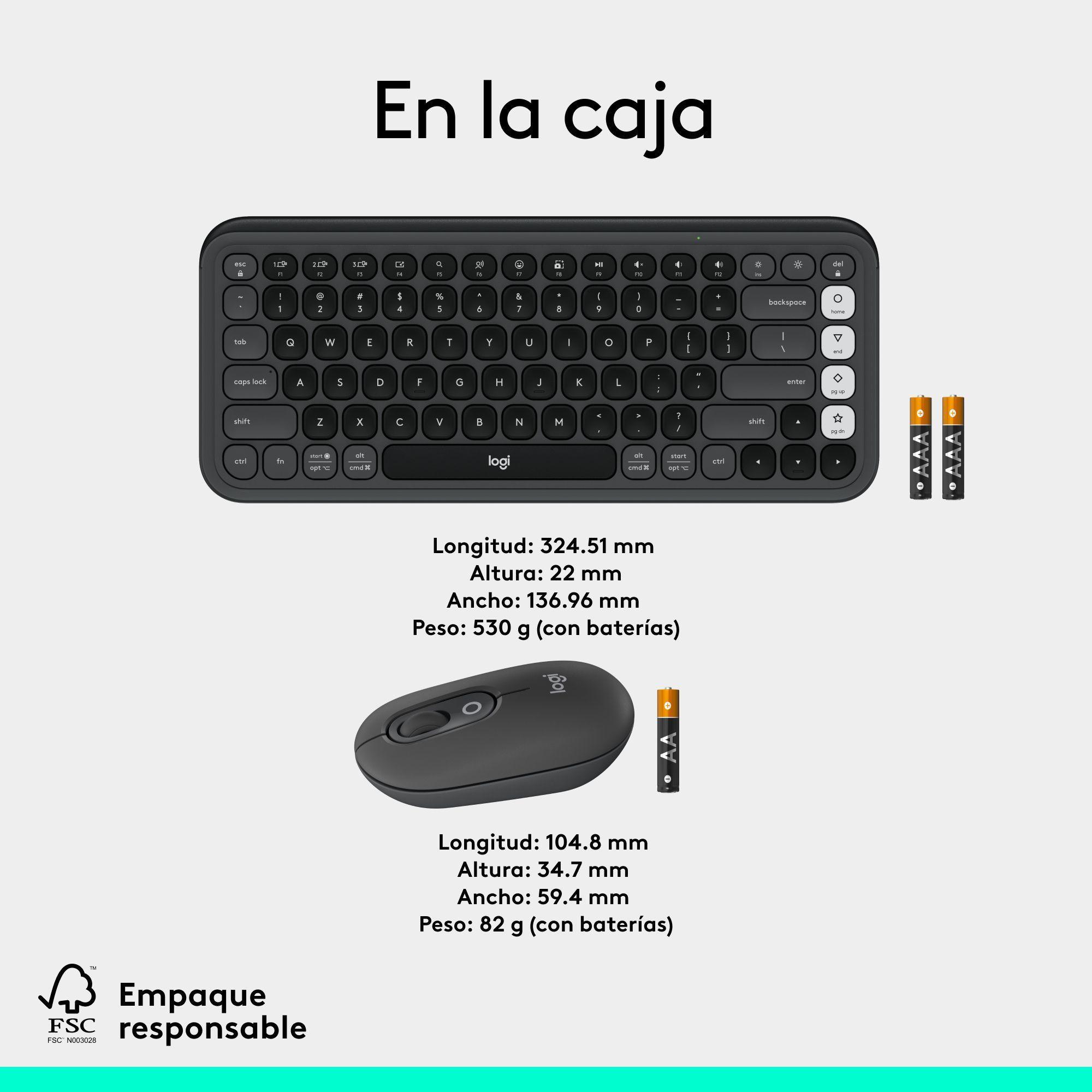 Kit Teclado Y Mouse Logitech Pop Icon Español Grafito-4