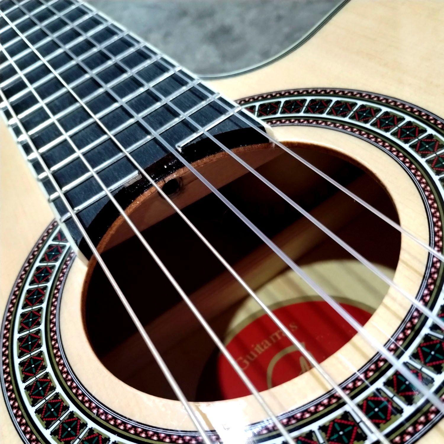 Guitarra Electroacústica 39" Natural Ultra Delgada-3