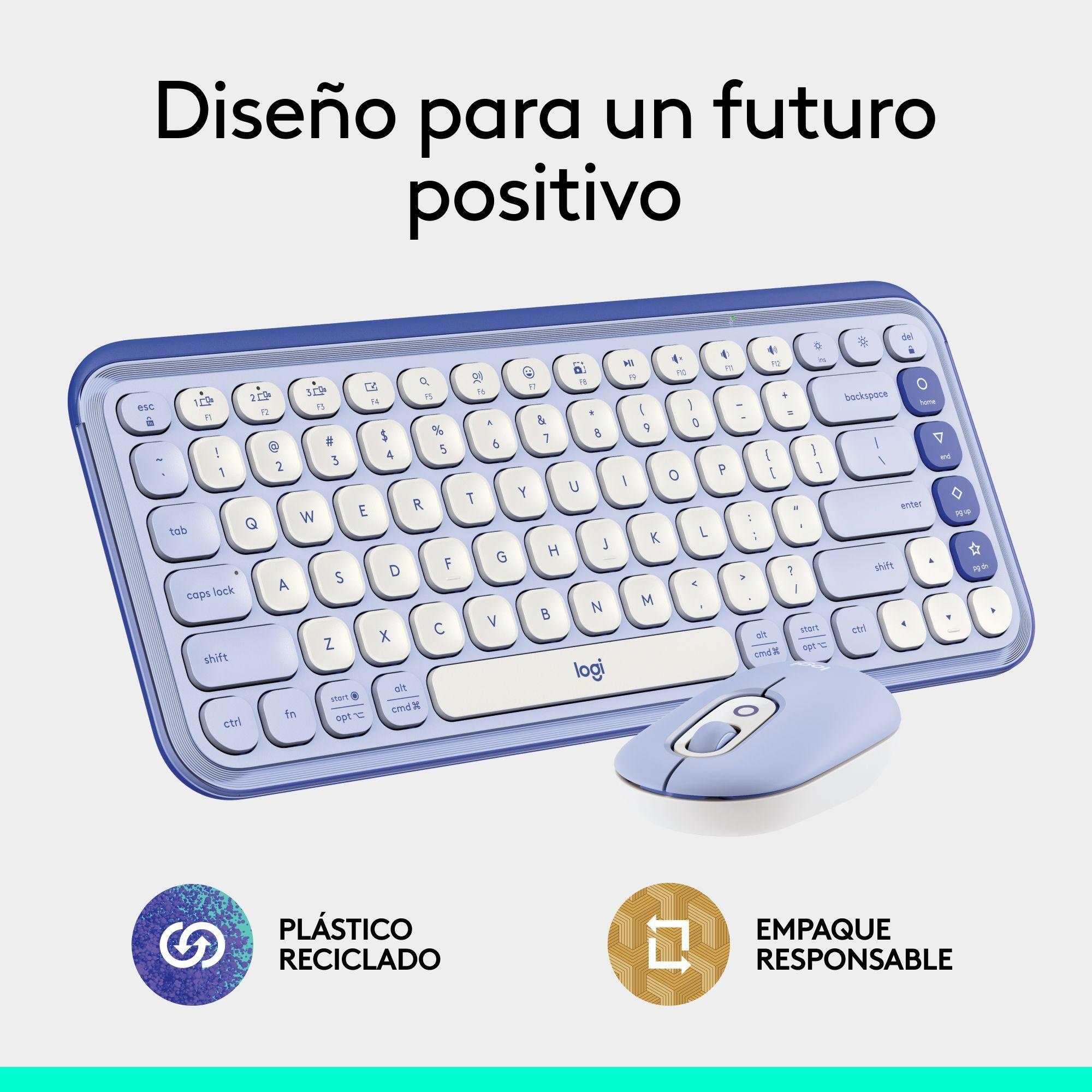Kit Teclado Y Mouse Logitech Pop Icon Español Lila-2