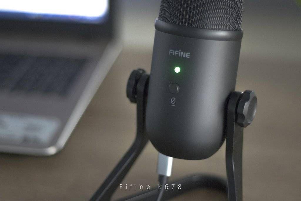 Microfono Fifine Condensador Negro USB K678-3