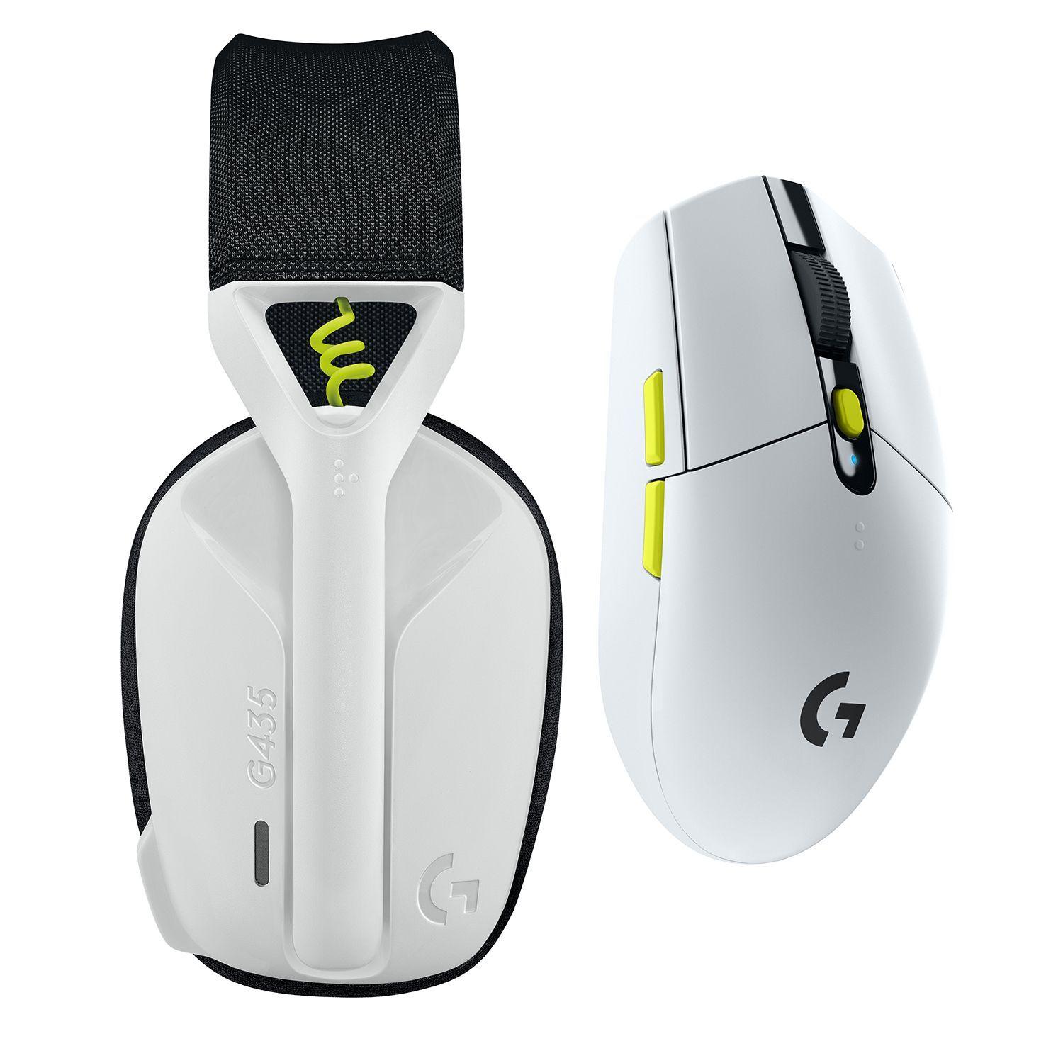 Audifono Gamer Logitech G435 y Mouse G305 Blanco-2