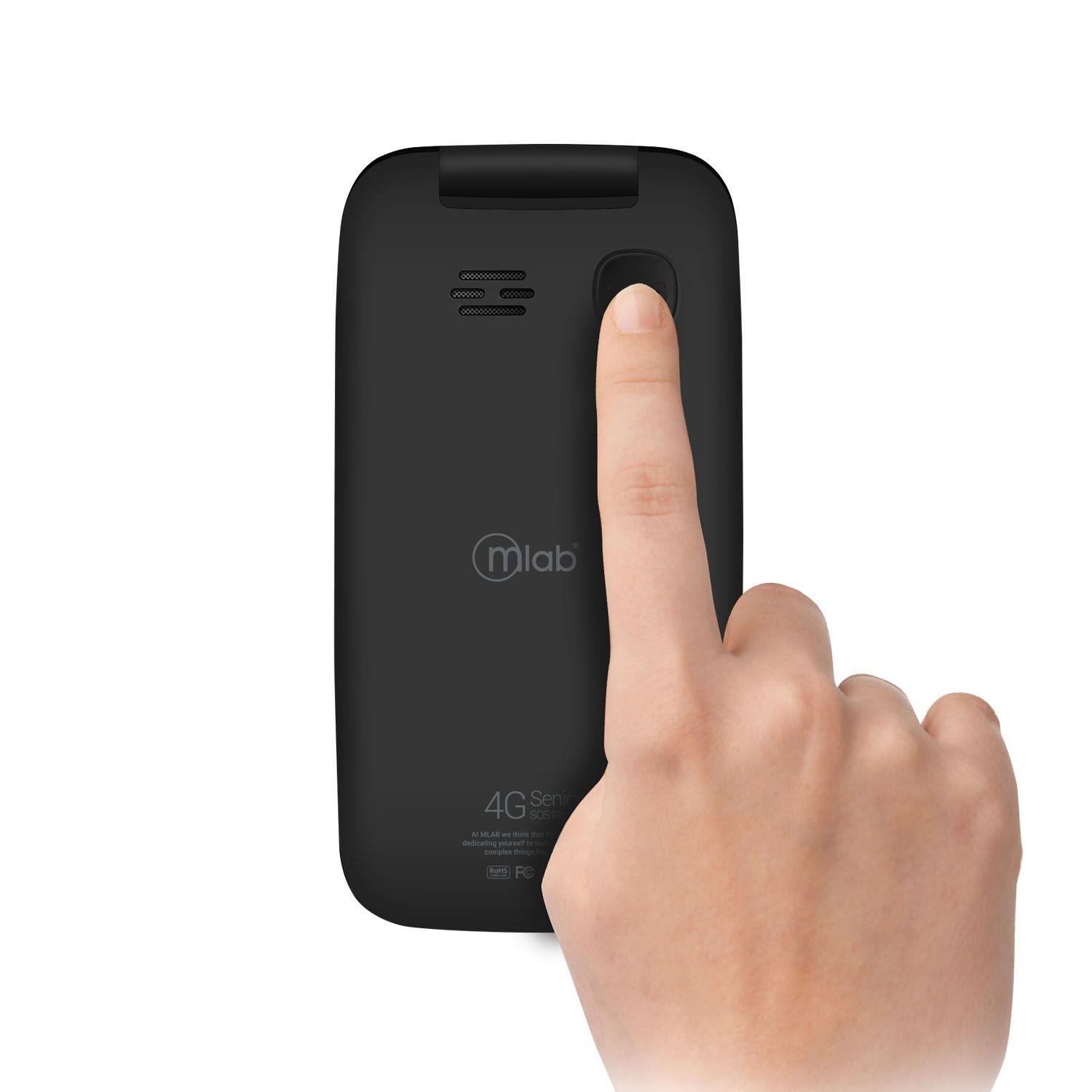 Telefono Senior Tipo Almeja 4G Negro MLAB-4