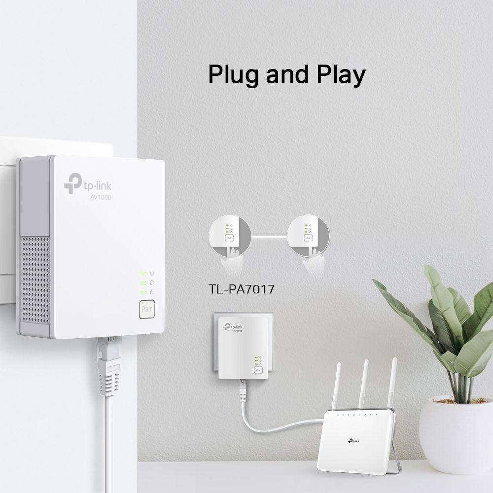 Kit Repetidor Powerline Av1000 Gigabit Tp-link TL-PA7017 Kit-6