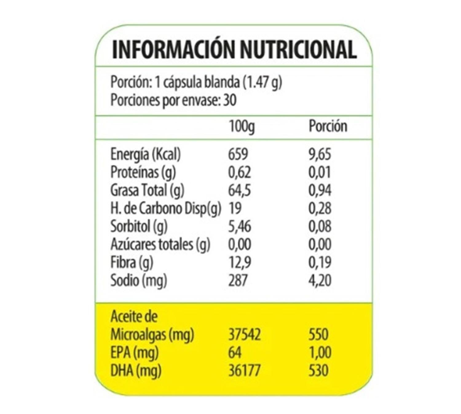 Omega 3 Up Vegan Dha 30 Cápsulas.-1