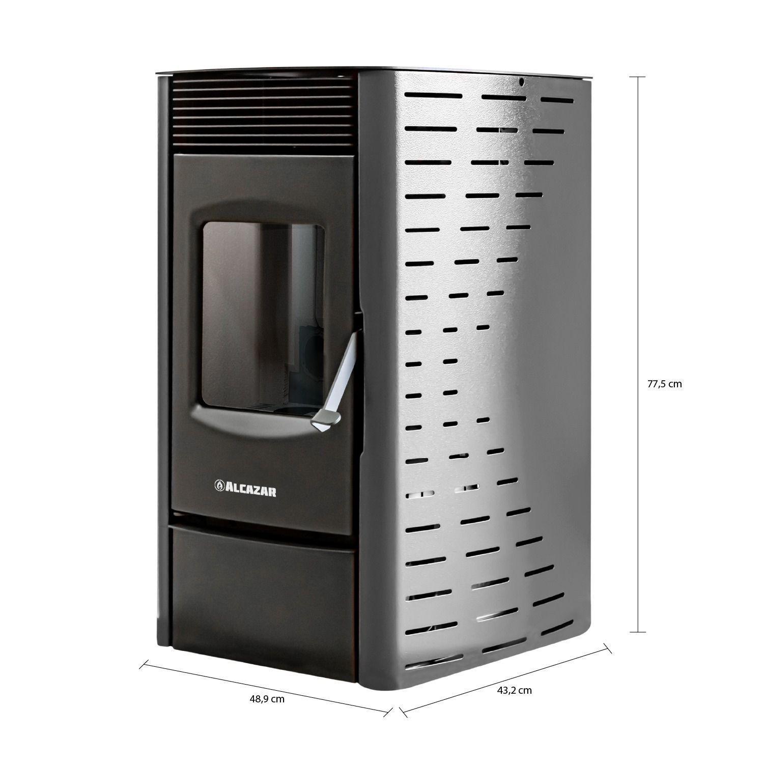 Estufa a Pellet Alcazar P1800 Gris-3