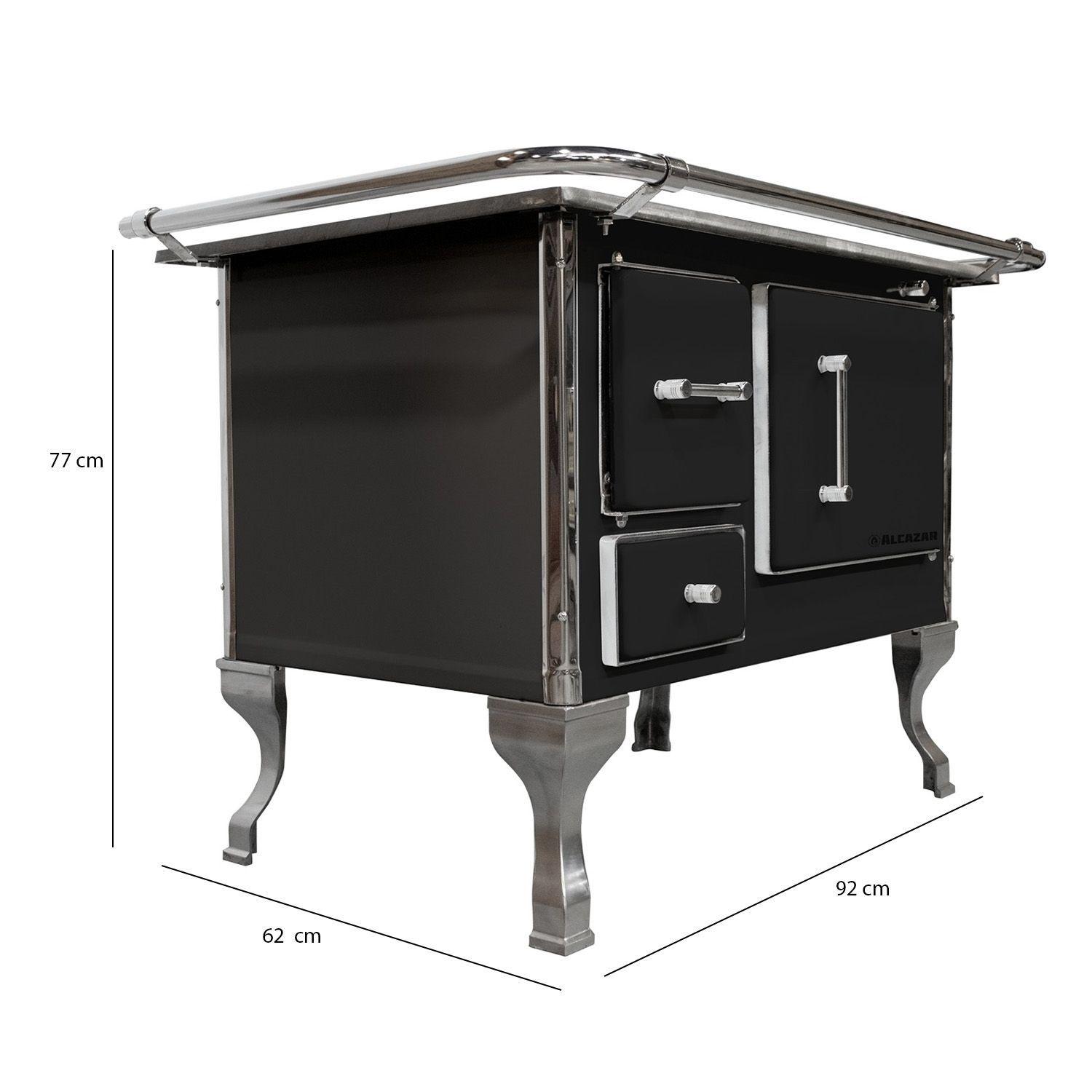 Cocina a Leña Alcazar Llaima 90 Negra-2