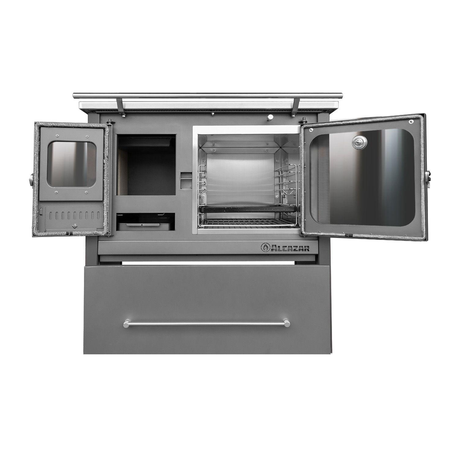 Cocina a Leña Alcazar Europea M80 Gris-4