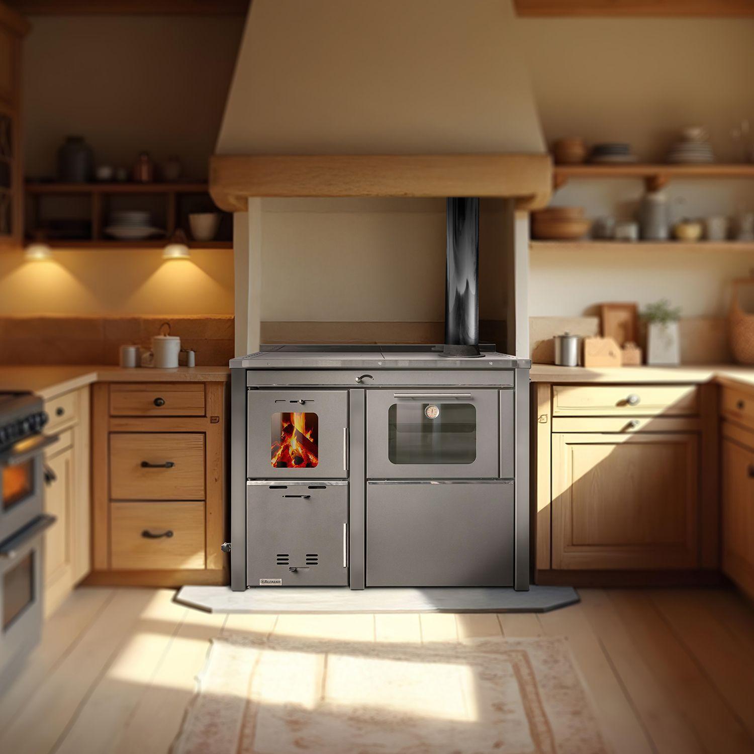 Cocina Leña Hidro Smart Gris-5