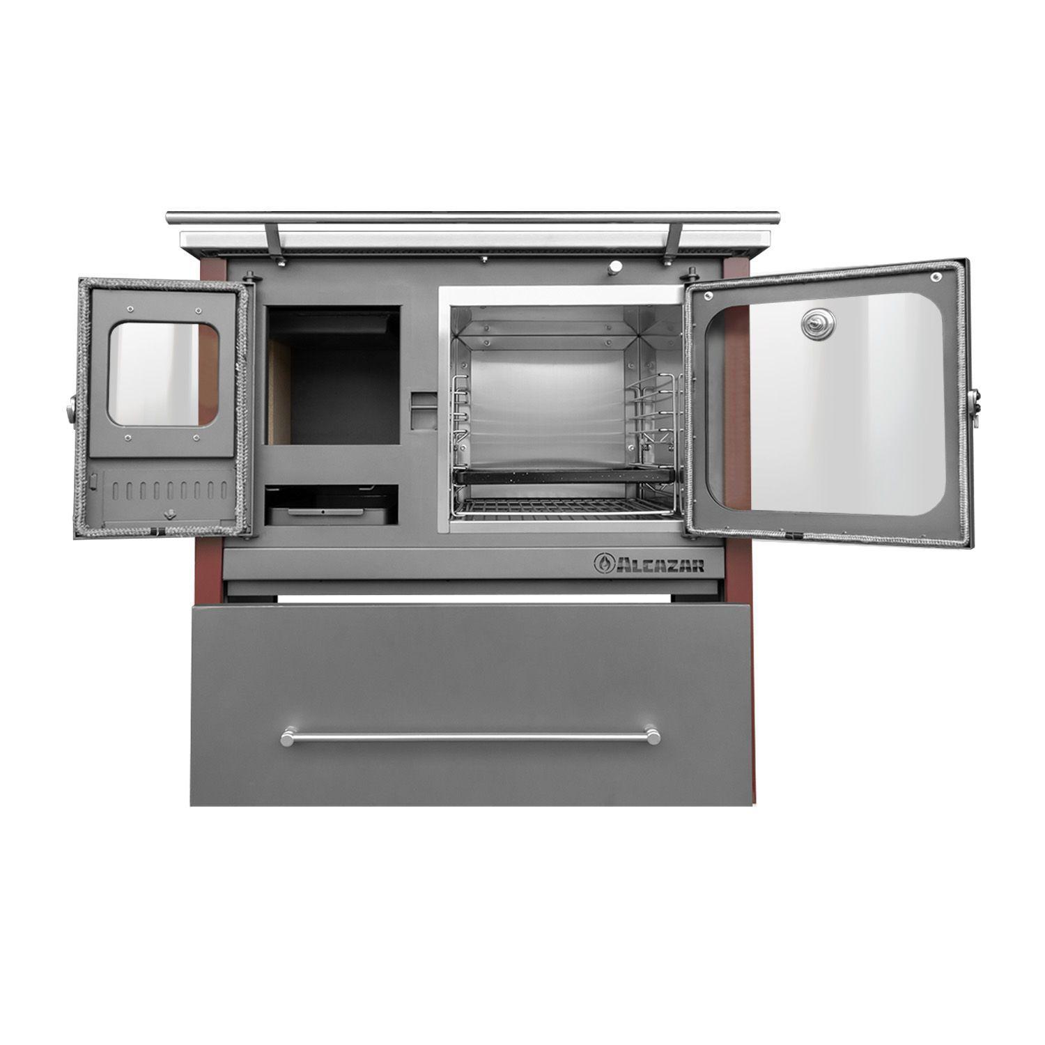 Cocina a Leña Alcazar Europea M90 Burdeo-4