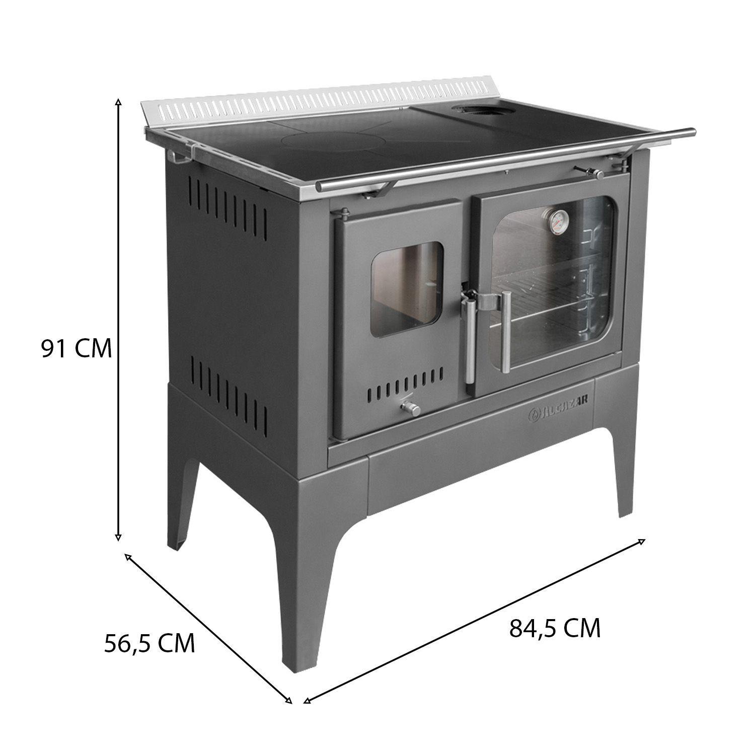 Cocina a Leña Alcazar Europea S900 Gris-7