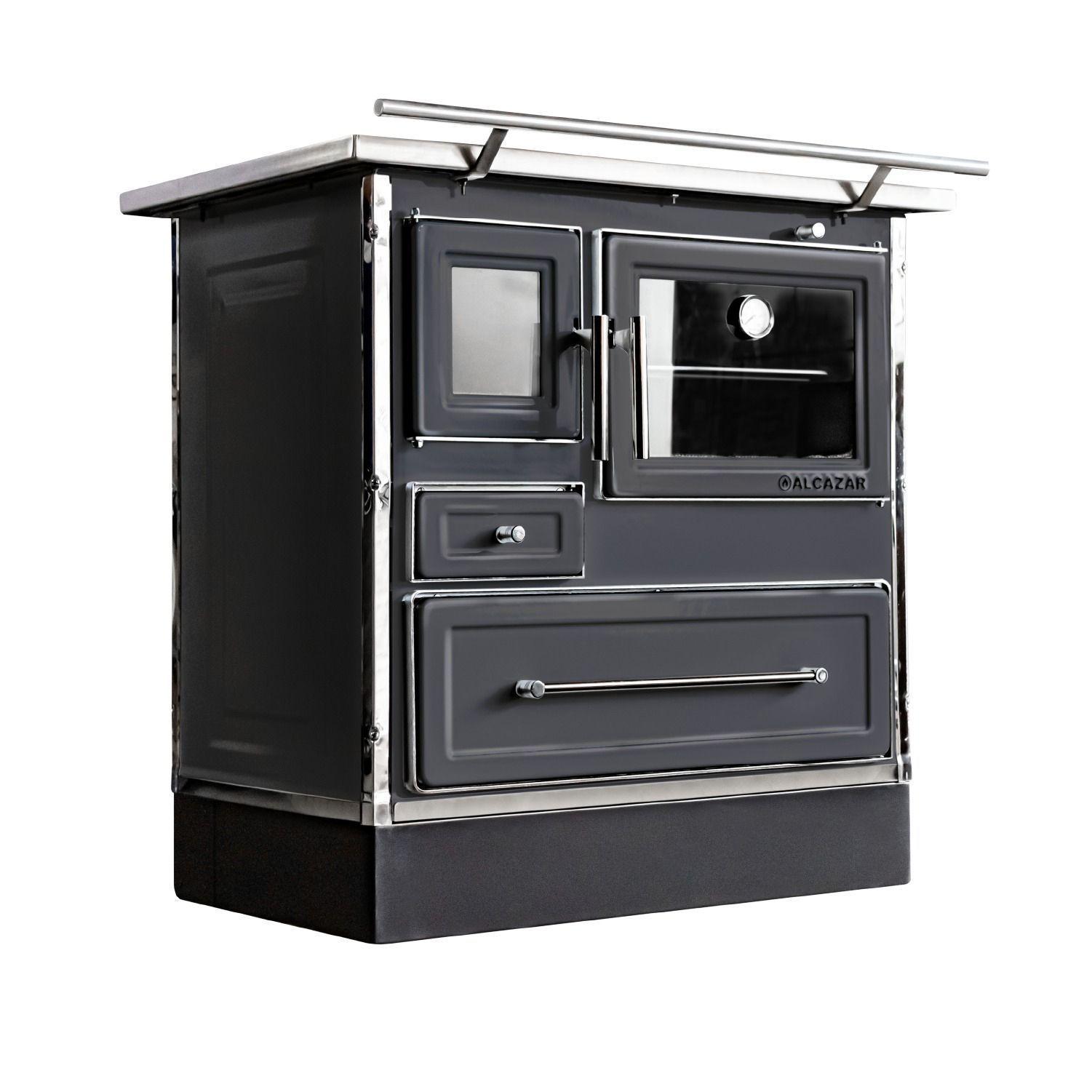 Cocina a Leña Alcazar Calbuco MZ 80 Negra-3