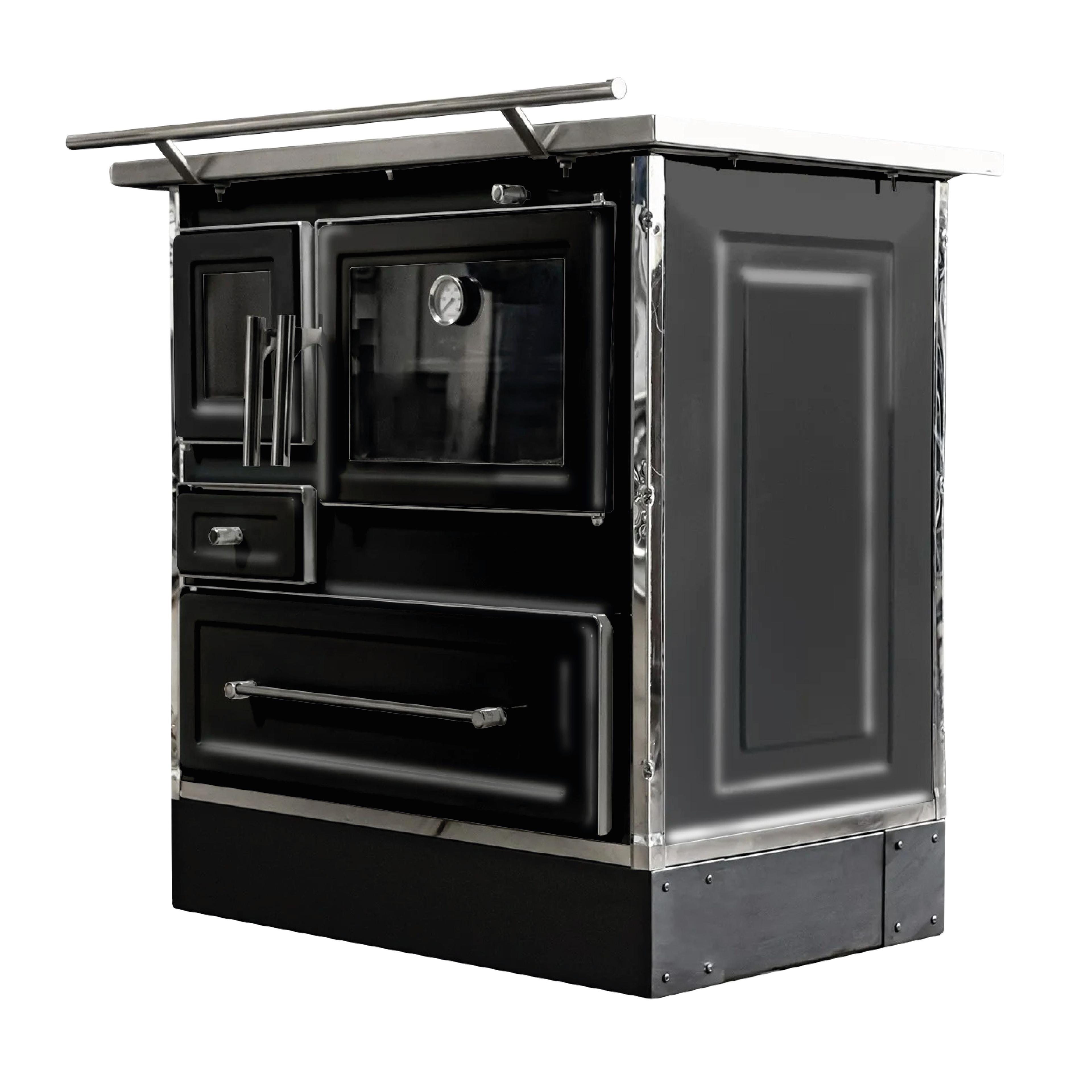 Cocina a Leña Alcazar Calbuco MZ 80 Negra-4