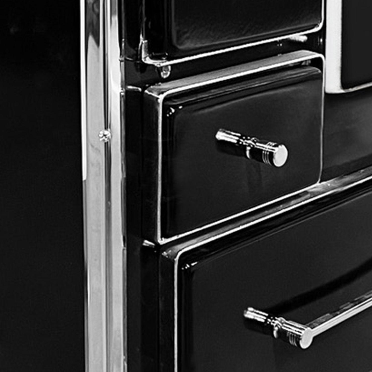 Cocinaa Leña Alcazar Llaima Mueble 80 Negra-3