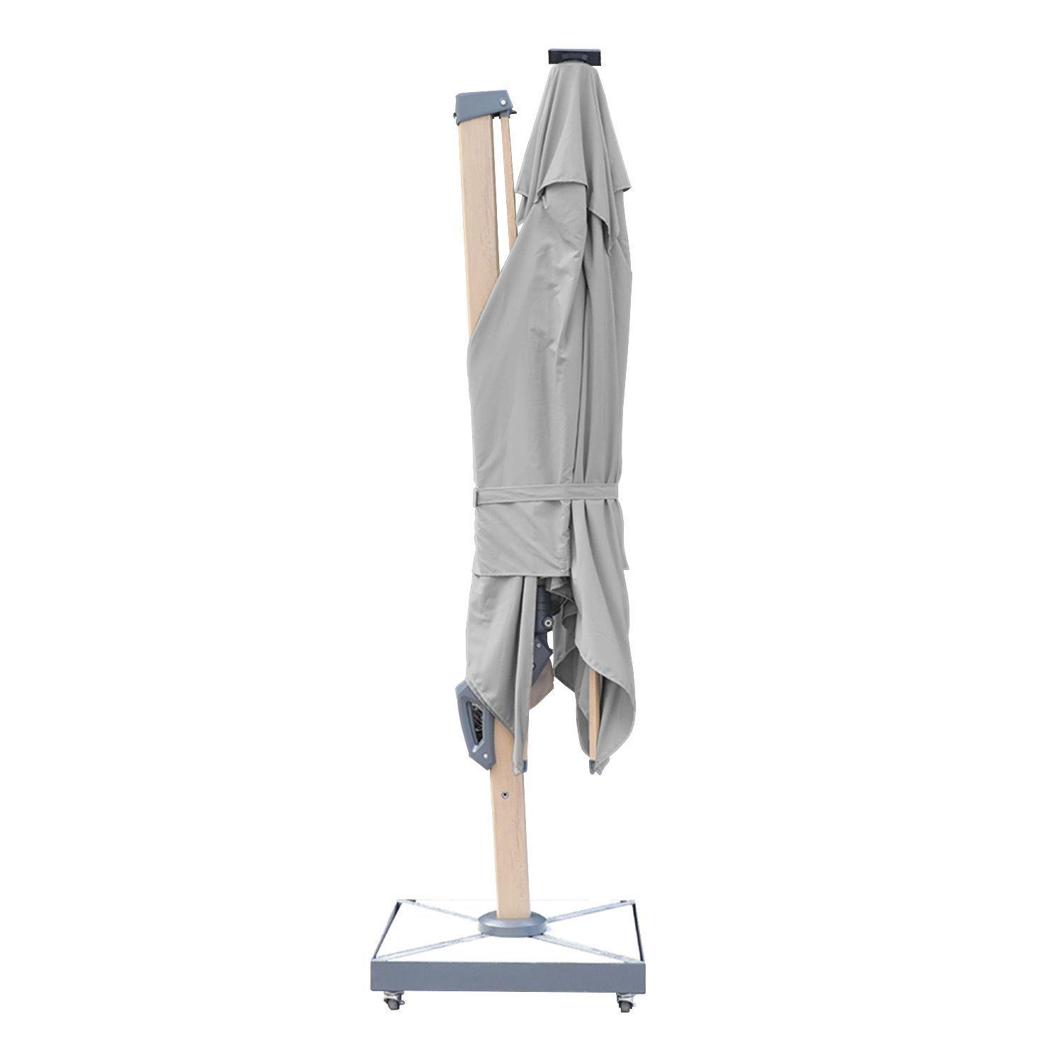 Combo Parasol Alcázar Gris 3*3 + Estufa Inferno-3