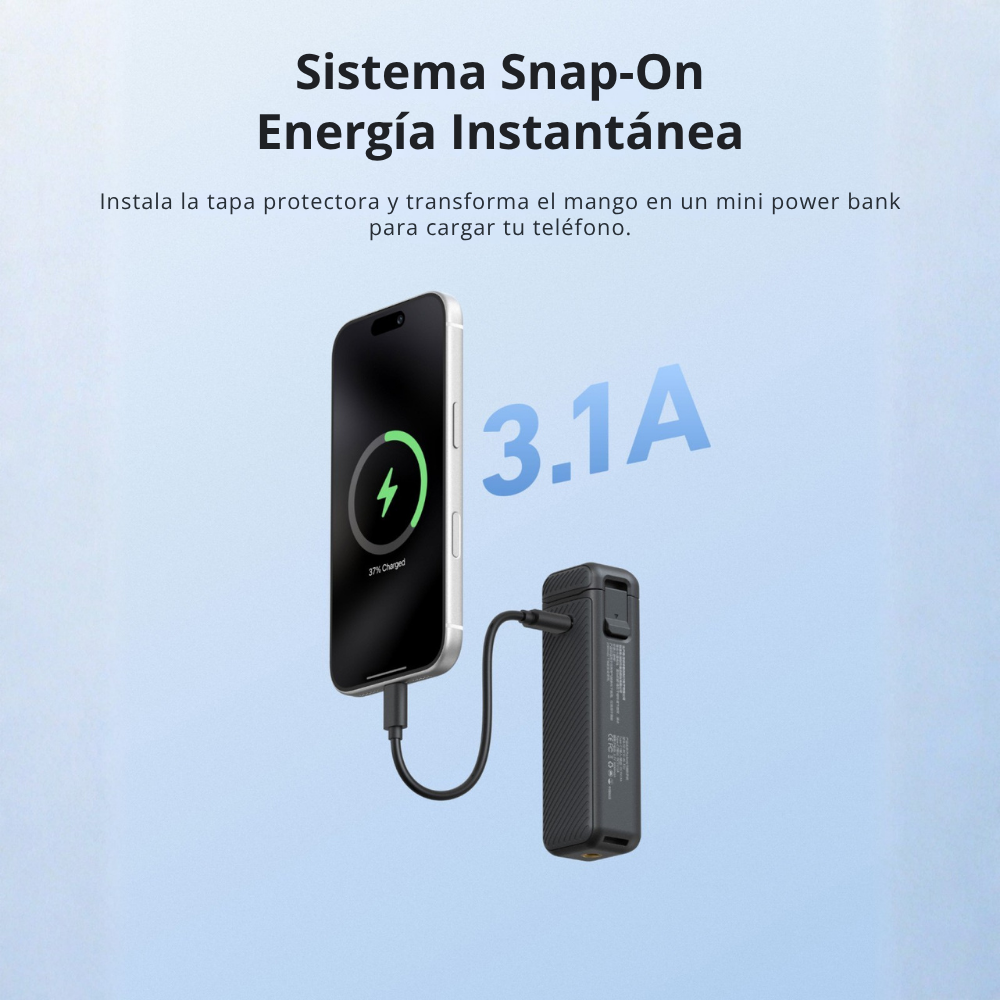 Grip Power Bank para DJI Osmo Pocket 3 4 5000mAh - Telesin-5