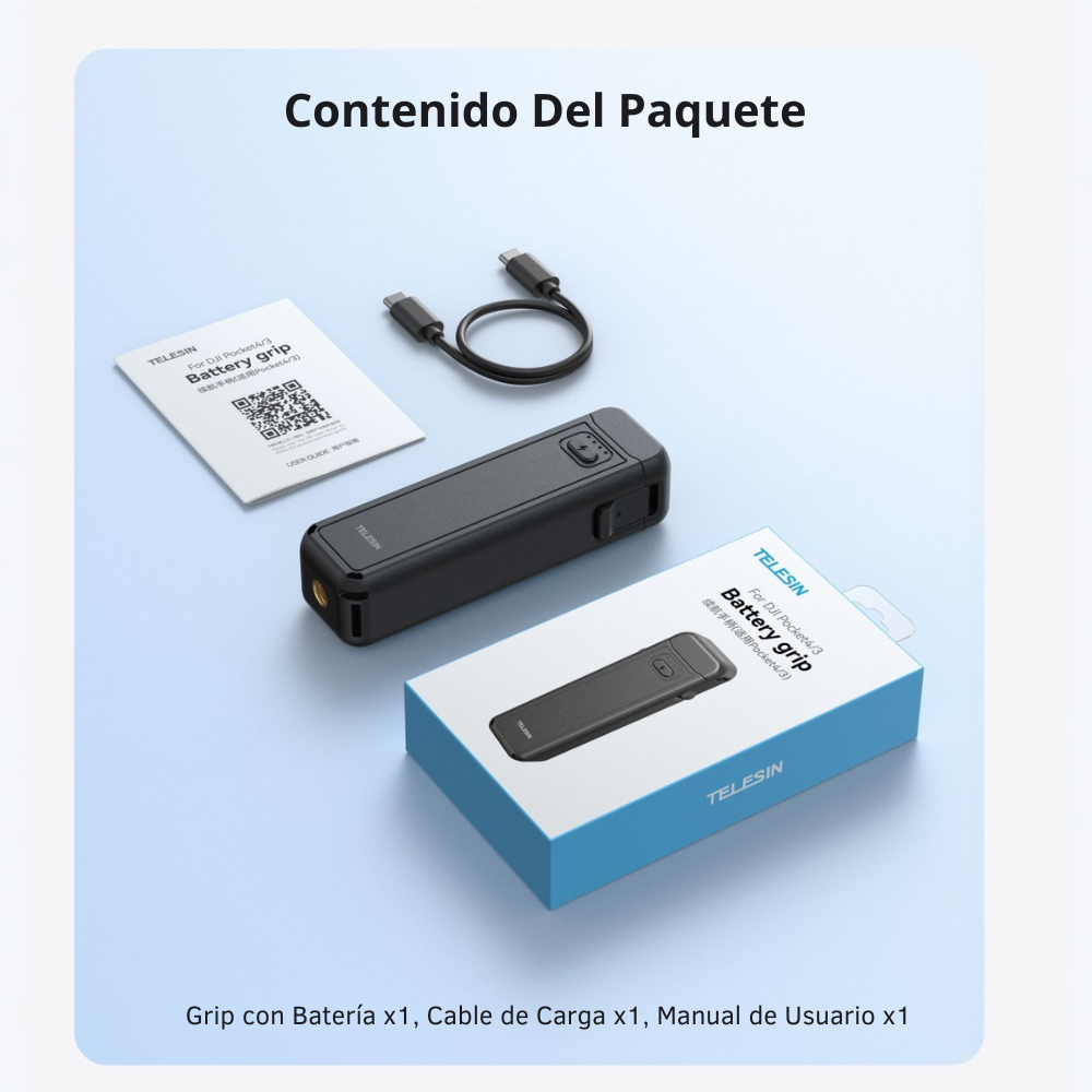 Grip Power Bank para DJI Osmo Pocket 3 4 5000mAh - Telesin-6