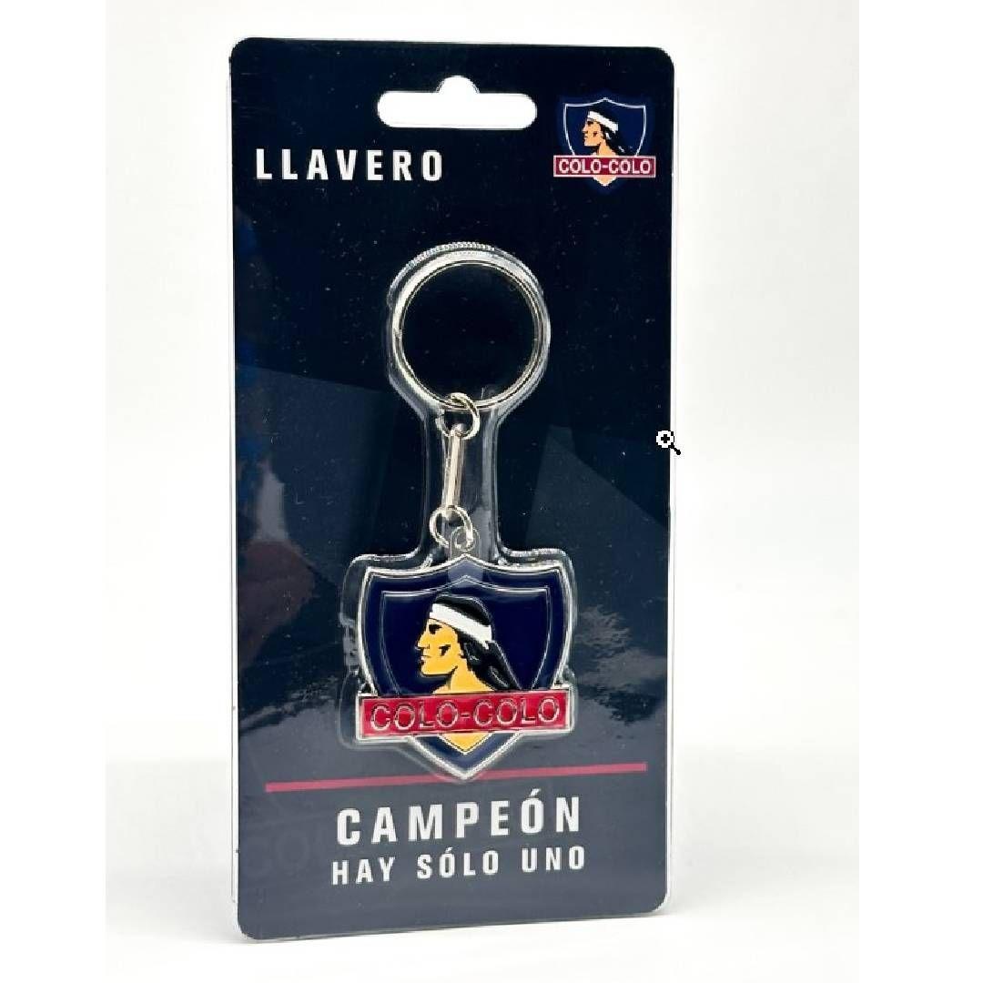 LLavero Escudo Colo Colo Metalico Doble Cara-0