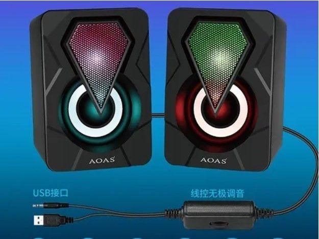 Parlantes Gamer RGB PC AOAS-2