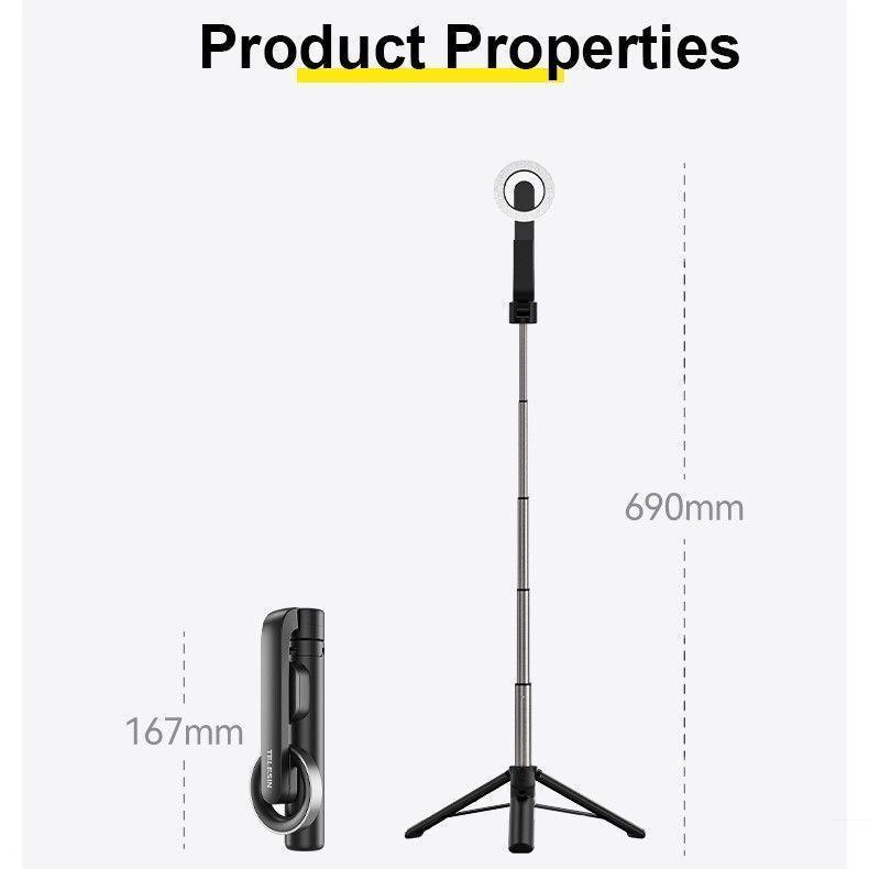 Bastón Selfie Magnético para Smartphone Control BT - Telesin-2