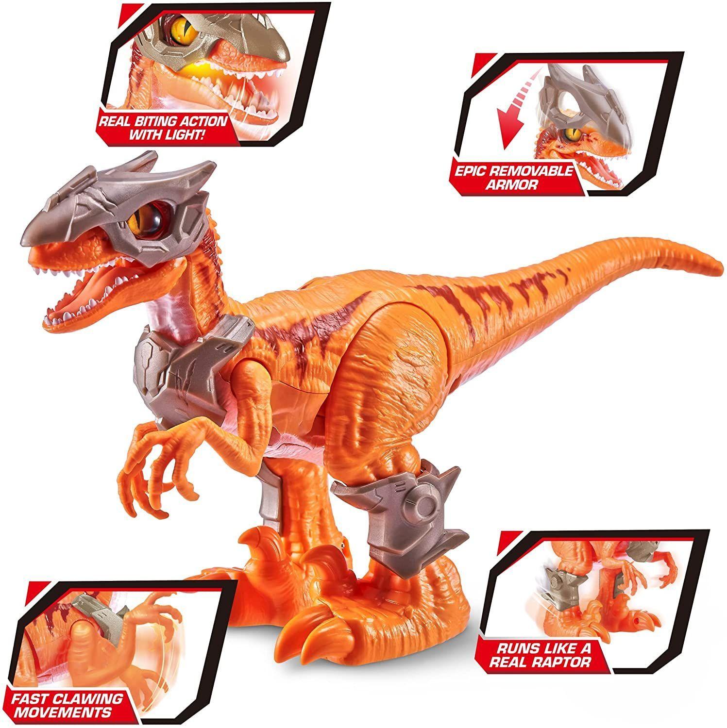 Dinosaurio Dino Wars  Robo Alive - Raptor Naranjo-1