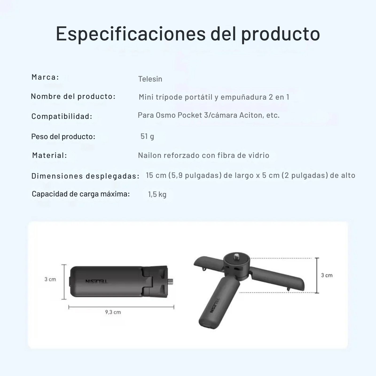 Mini Trípode Apertura Automática Portátil para Cámaras-6