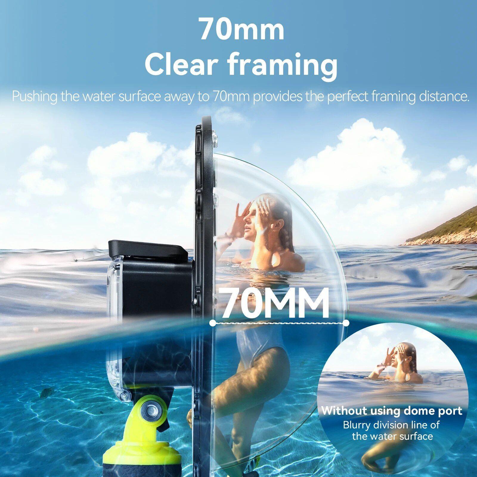 Domo Impermeable para Osmo DJI Action 3 / 4 / 5 Pro - Telesin-2