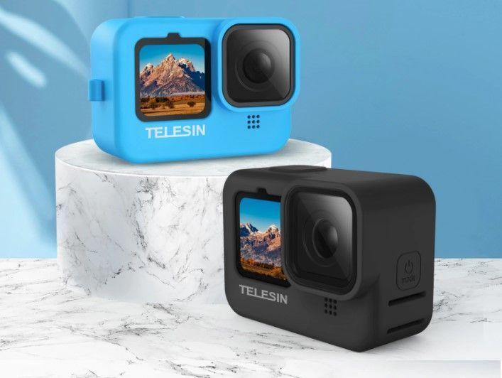  Funda protectora de silicona con correa para GoPr-1