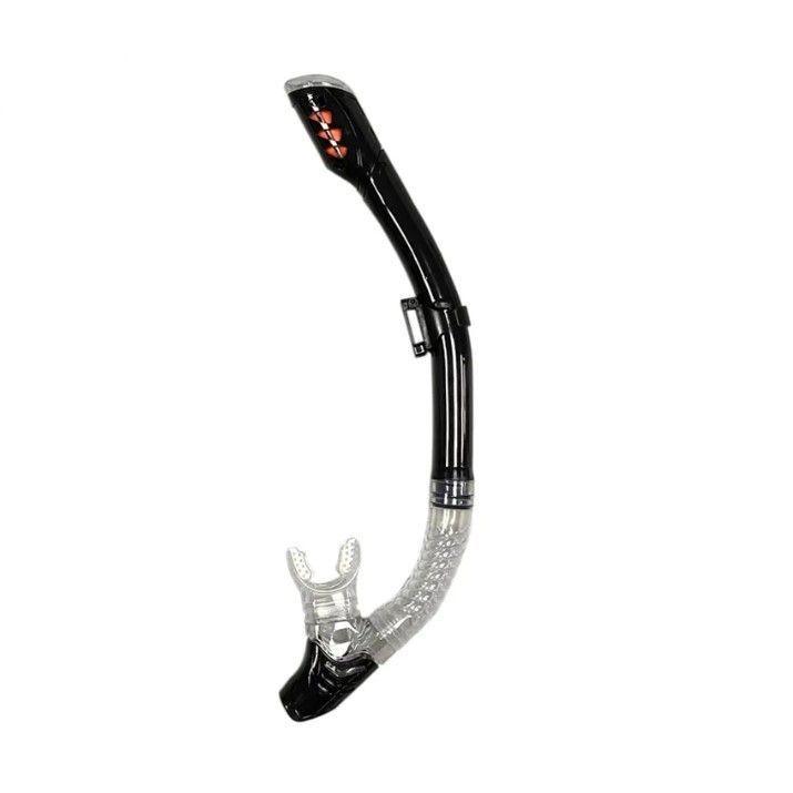 Tubo de Snorkel Negro para Buceo Flexible-0