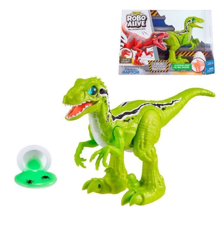Dinosaurio Robo Alive - Raptor Verde o Rojo + Huev-0