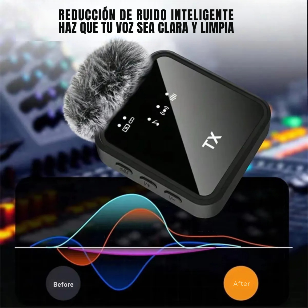Micrófonos Inalámbrico Audio Profesional Tipo-C y Lightning-7