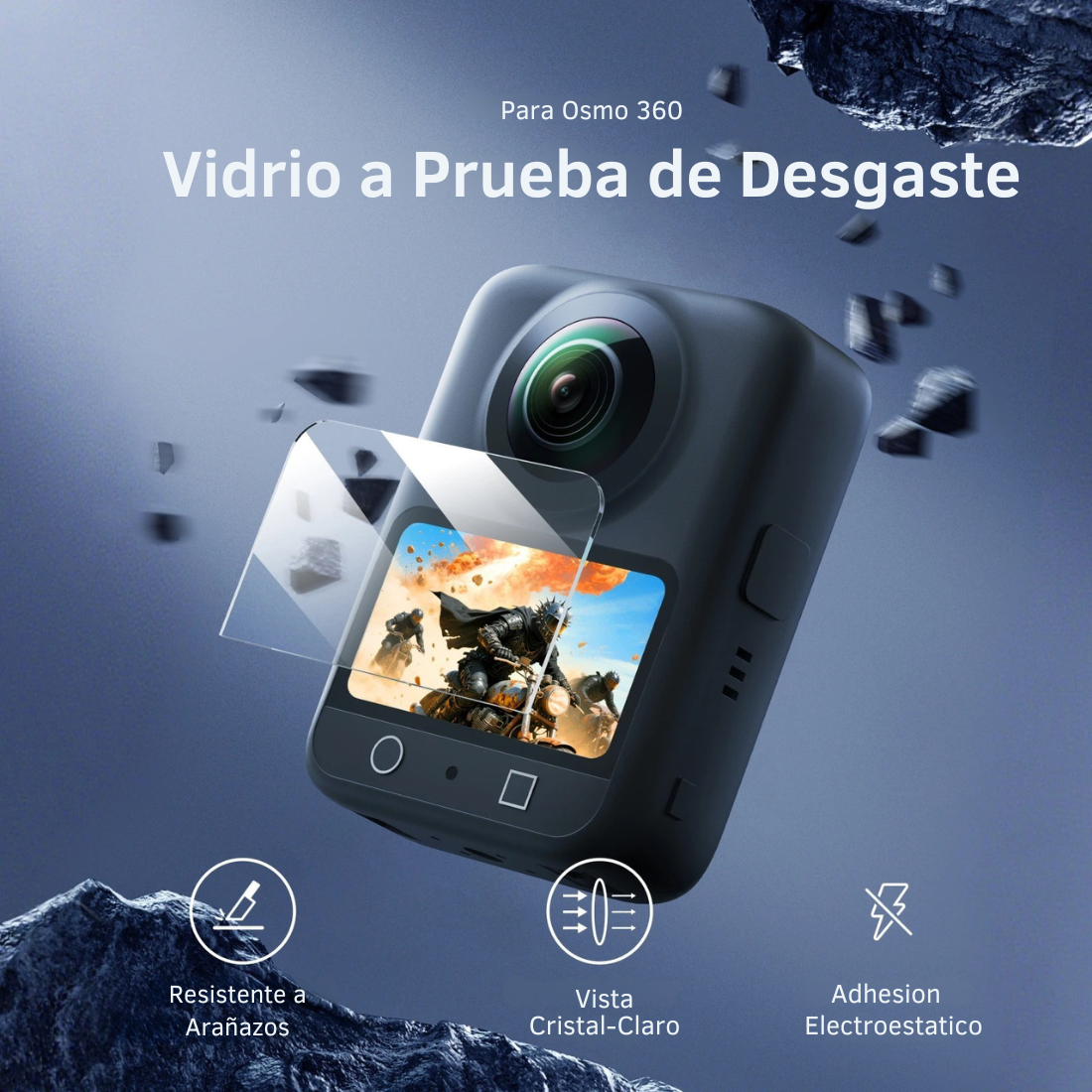 Lámina de Vidrio Templado para Cámara DJI Osmo 360-5