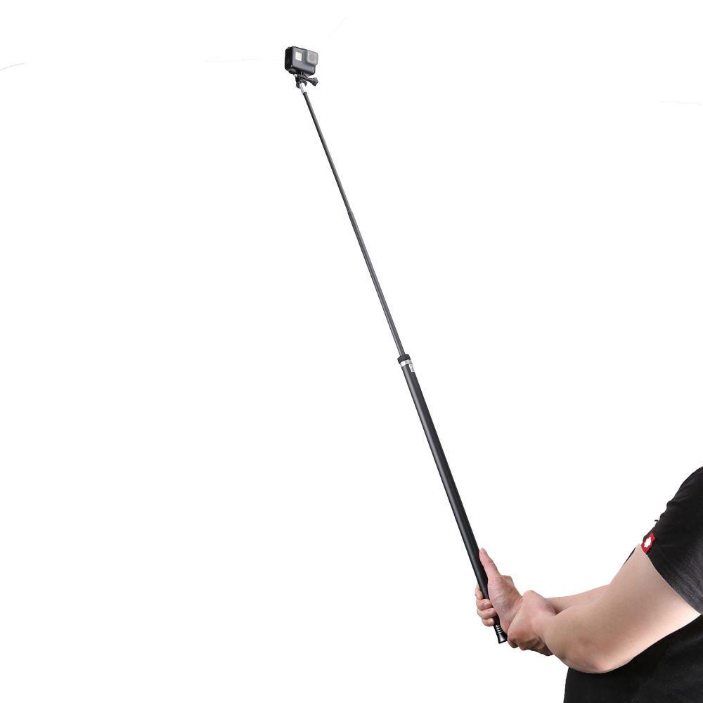 Bastón Selfie 2.7M de fibra de carbono para Gopro -0