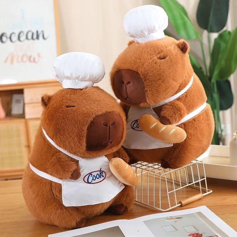 Capibara Chef de Peluche de 27 cm - Ternura y diversión -3