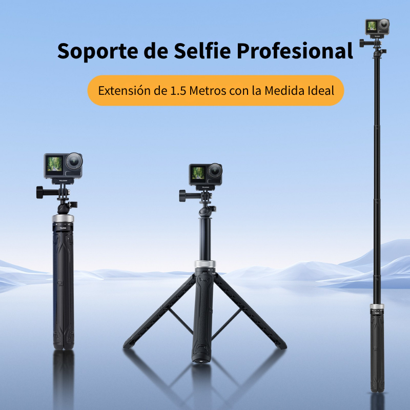 Bastón Trípode Selfie Profesional 1.5M 360° para Cámaras-2