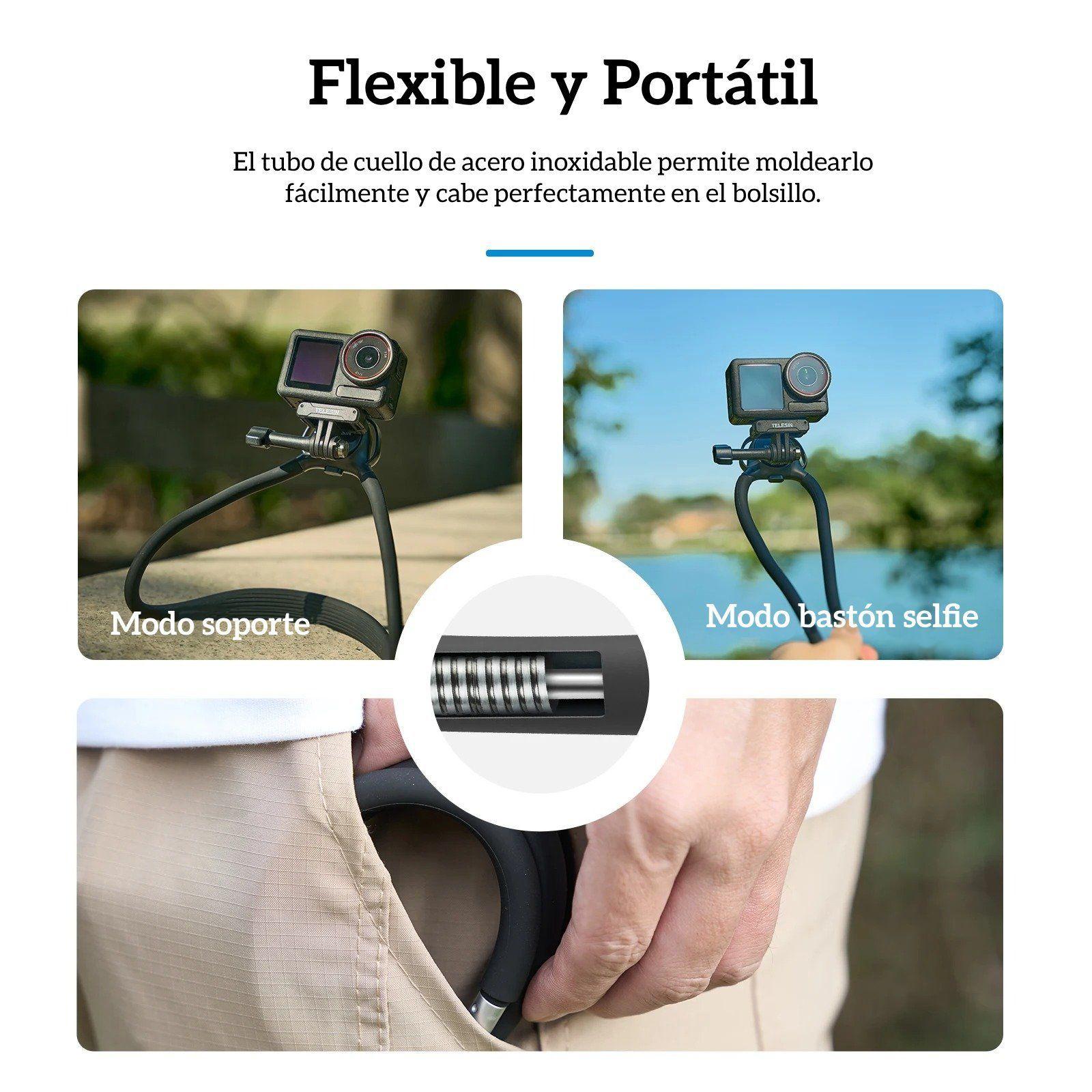Soporte Cuello Magnético 2x1 para Smartphone y Camaras GoPro-3