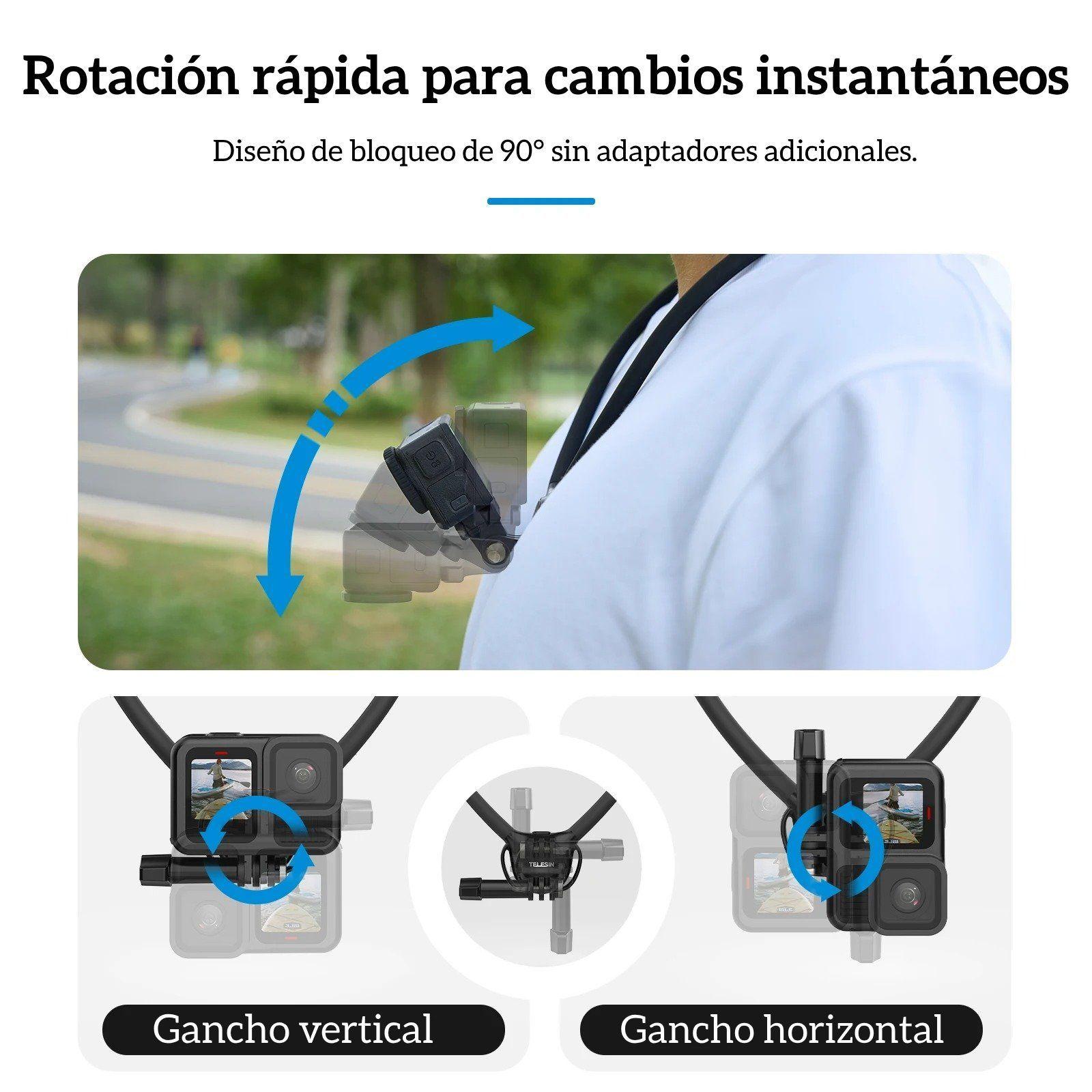 Soporte Cuello Magnético 2x1 para Smartphone y Camaras GoPro-4