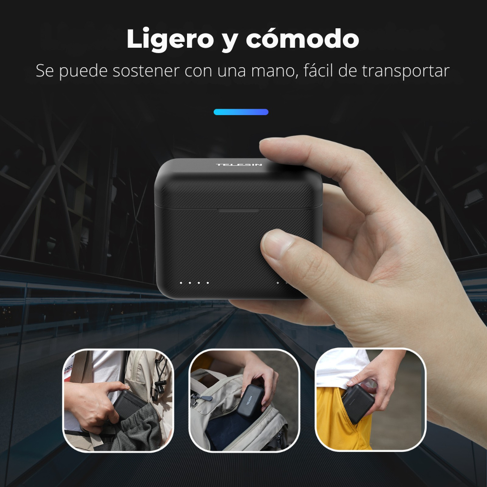 Cargador Doble Rápido para Insta360 X5 - Telesin-4