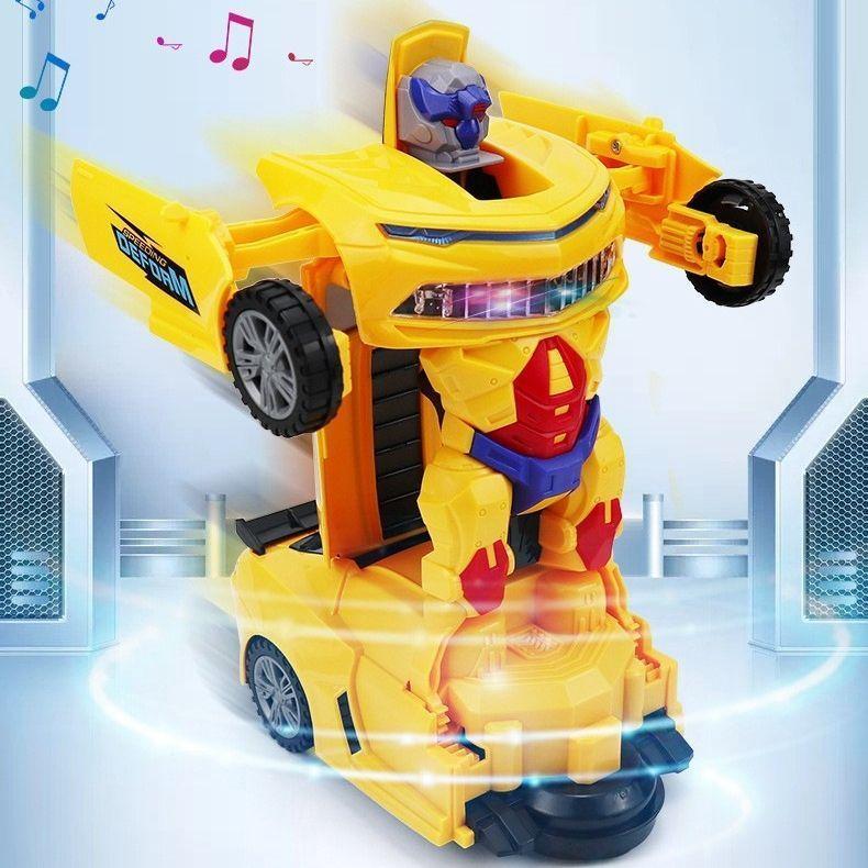 Auto Robot Transformers Con Luz, Sonido y Movimiento-4