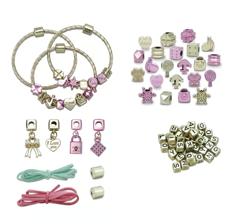 Hazlo Único Set de Pulseras y Collar con Letras para Niñas -2