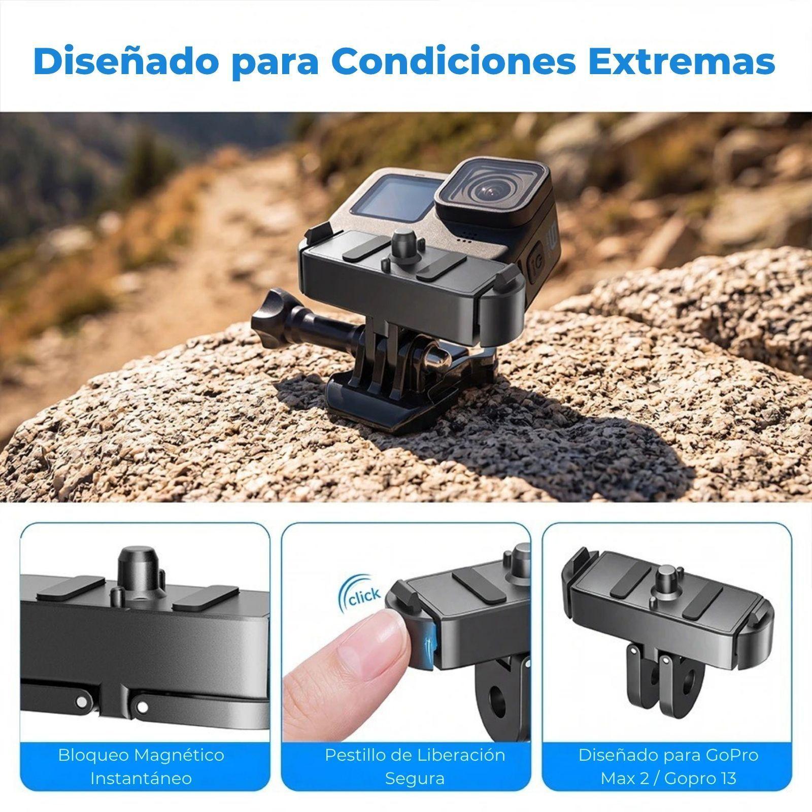 Soporte Magnetico de Aluminio para Gopro Max 2 y Gopro 13-3
