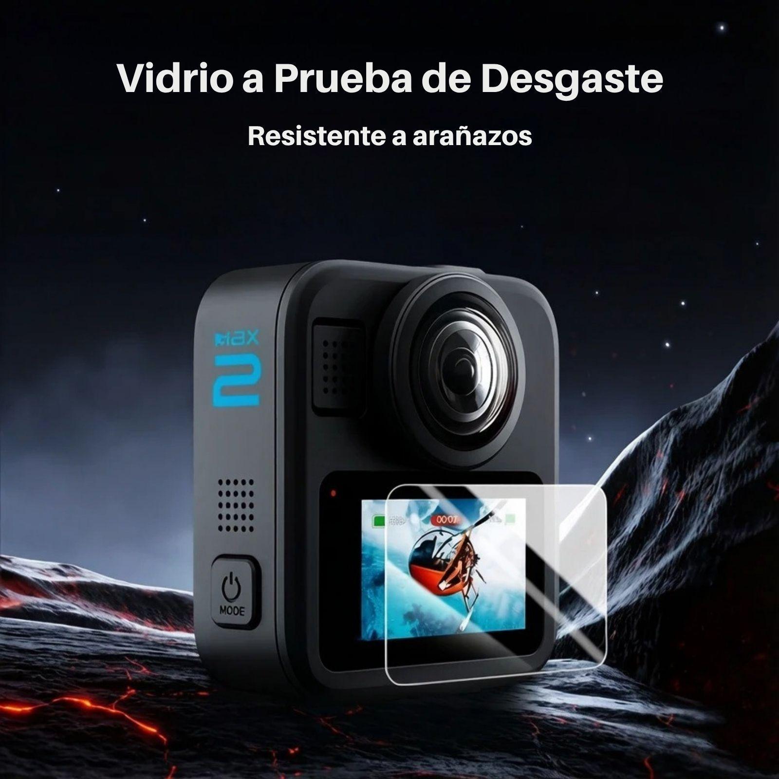 Lámina Protector Pantalla Vidrio 9H para Gopro Max 2-3