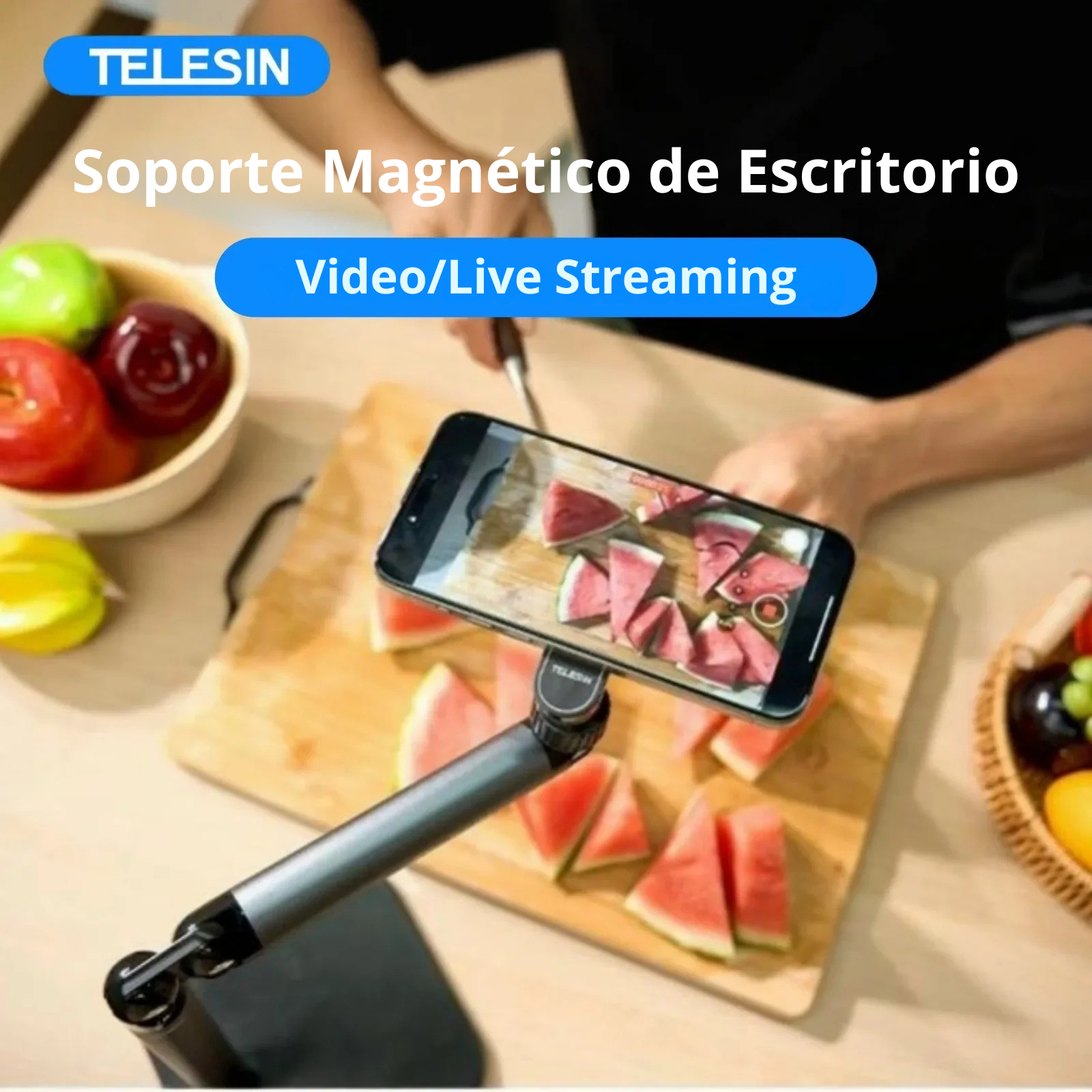 Soporte Mesa Magnético Pro para Celular Streaming Contenido-1