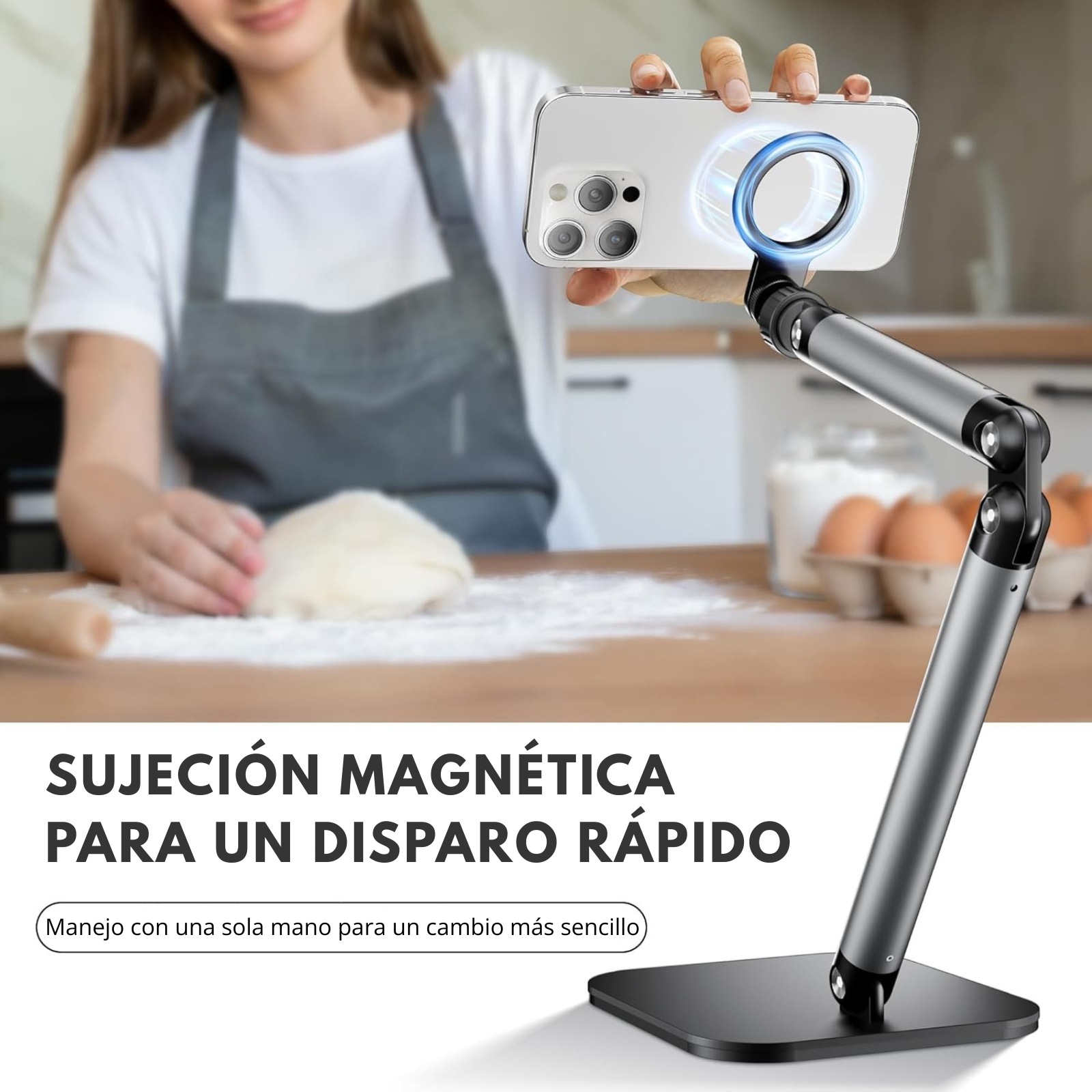 Soporte Mesa Magnético Pro para Celular Streaming Contenido-2