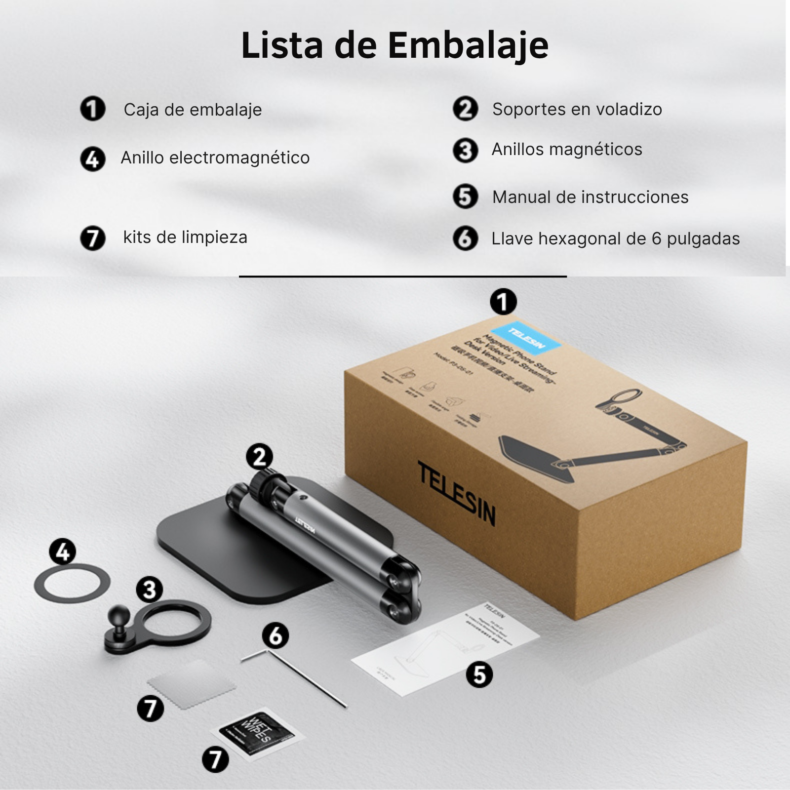 Soporte Mesa Magnético Pro para Celular Streaming Contenido-6