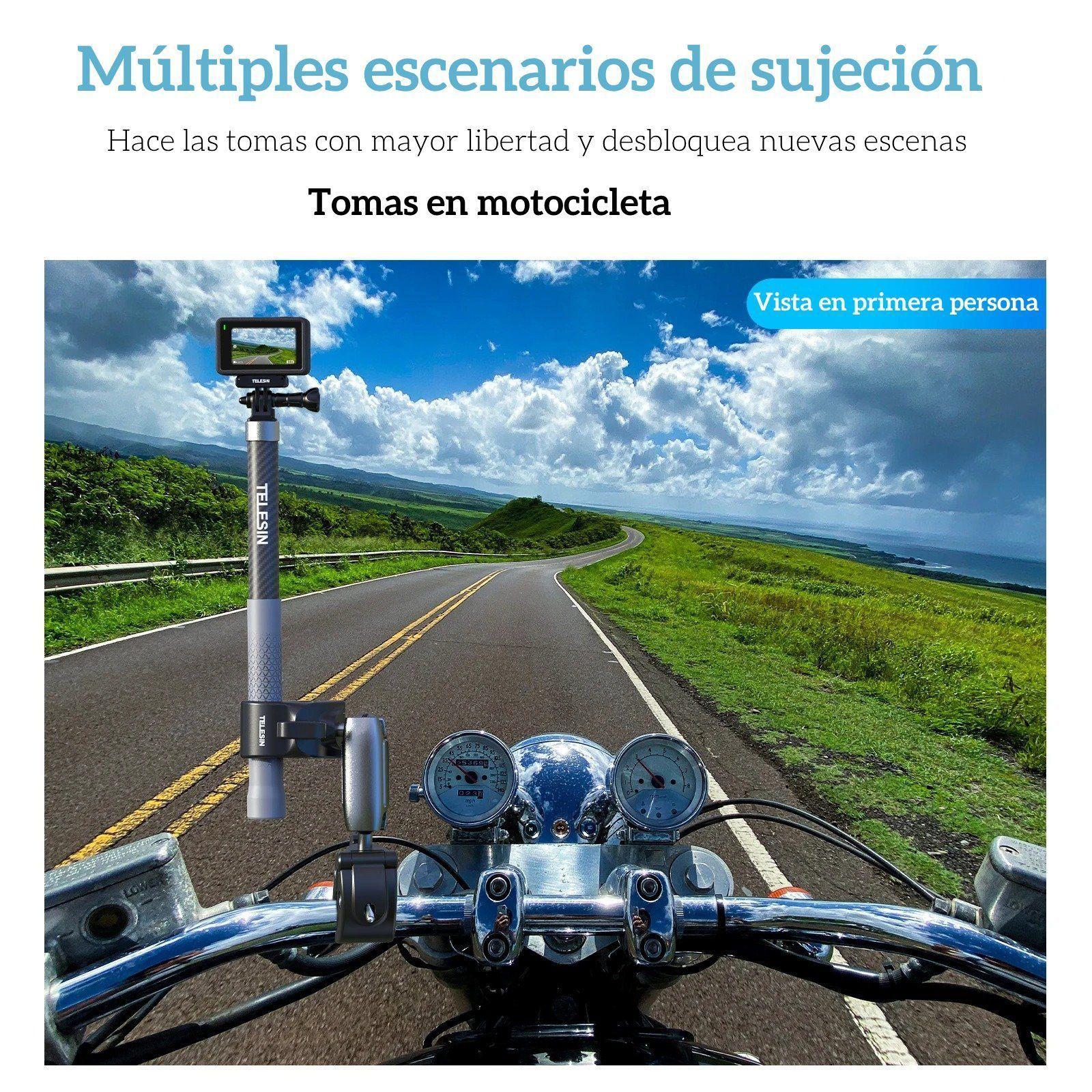 Doble Garra para Moto Bici Tubos con Cámaras GoPro y otras-4