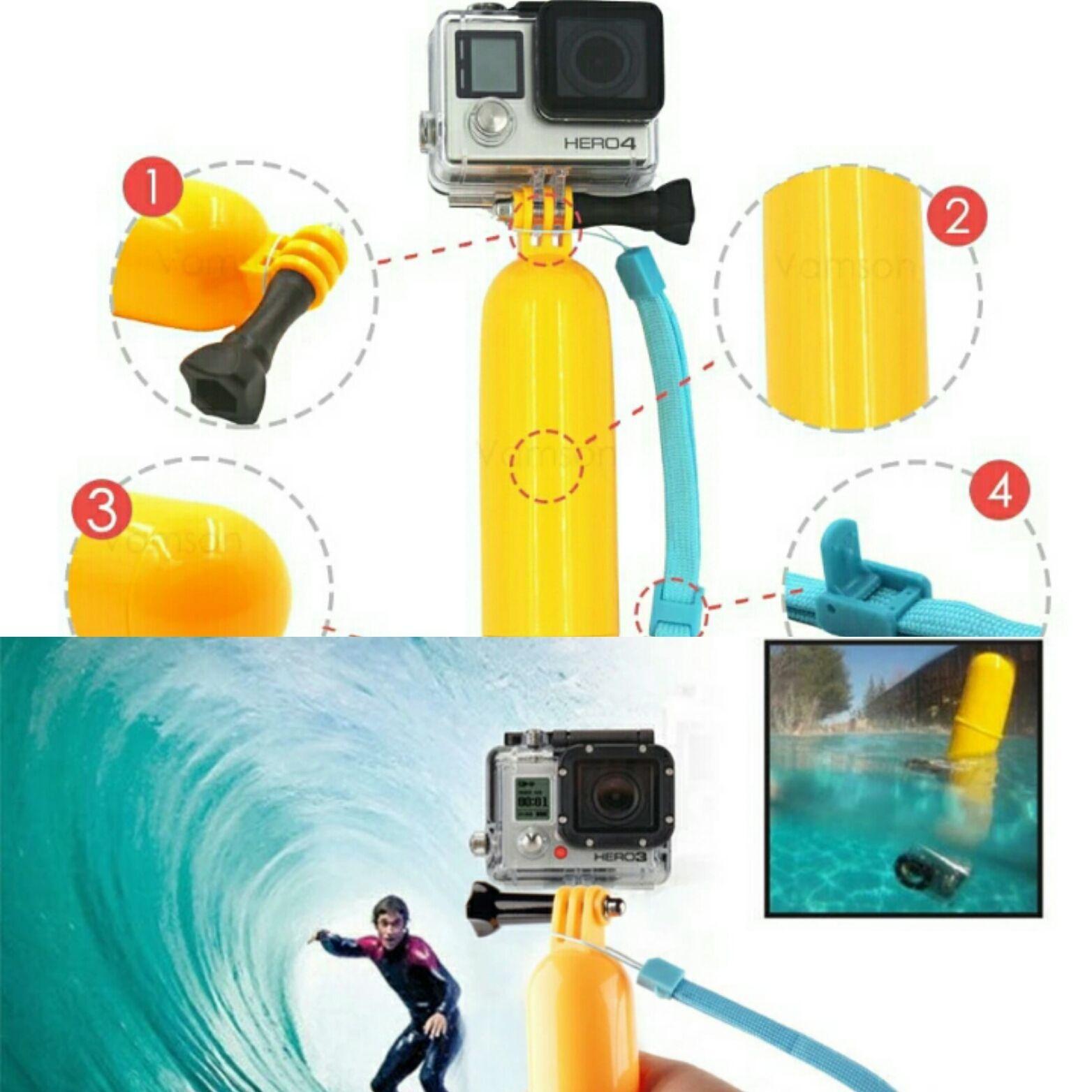 Flotador amarillo Para Cámaras GOPRO DJI Insta360 otras-4