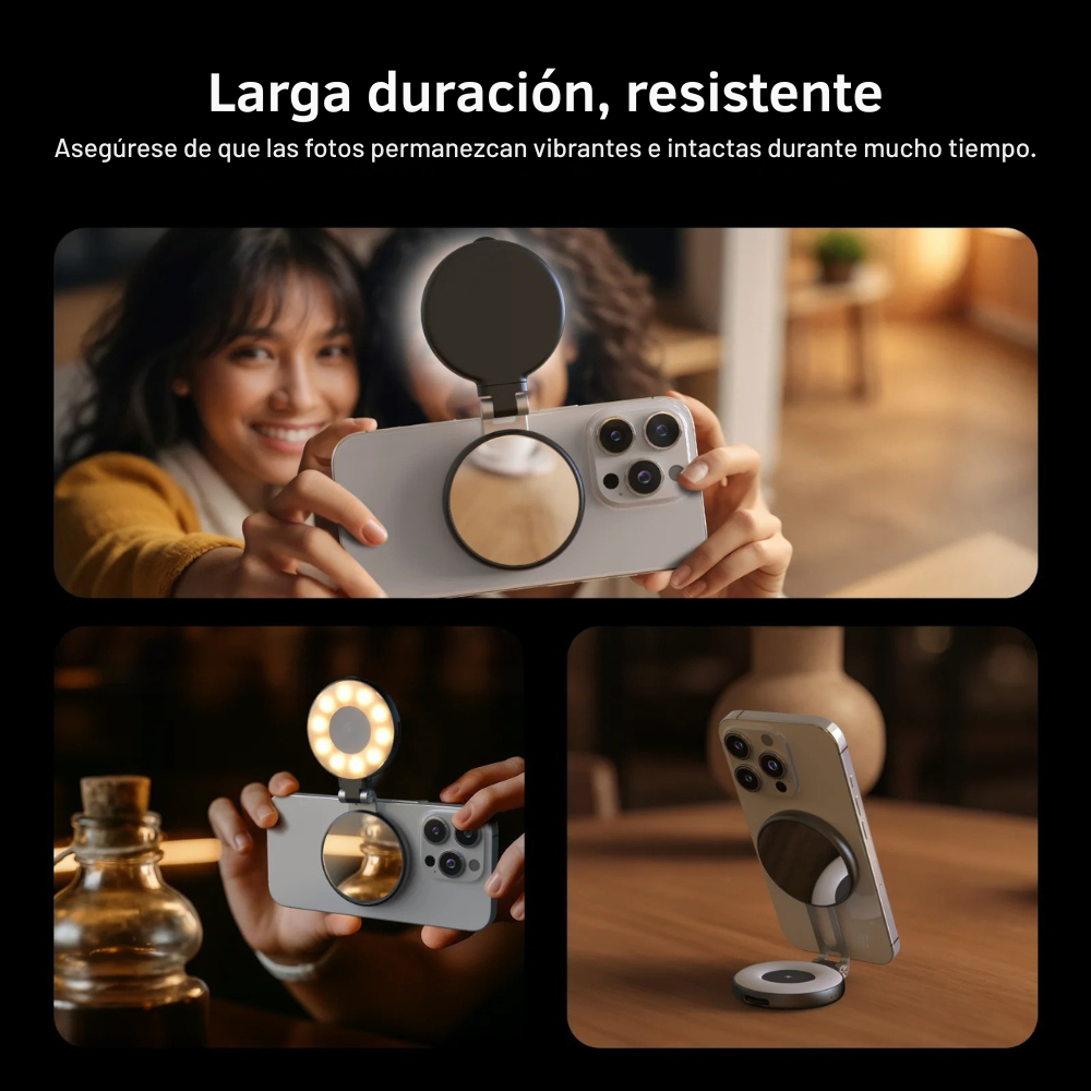 Aro de Luz Magnético MagSafe con 3 Modos Negro - Telesin-3