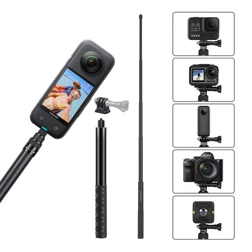 Kit Soporte Moto + Bastón para Cámaras Insta360, GoPro y más-2