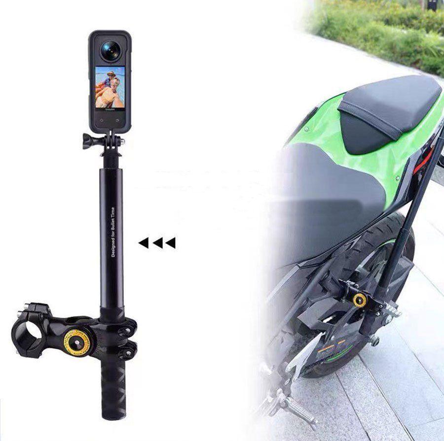 Kit Soporte Moto + Bastón para Cámaras Insta360, GoPro y más-4